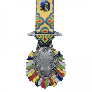 Специальный дизайн антикварный серебряный серебро 4D спортивные медали и медали ленты