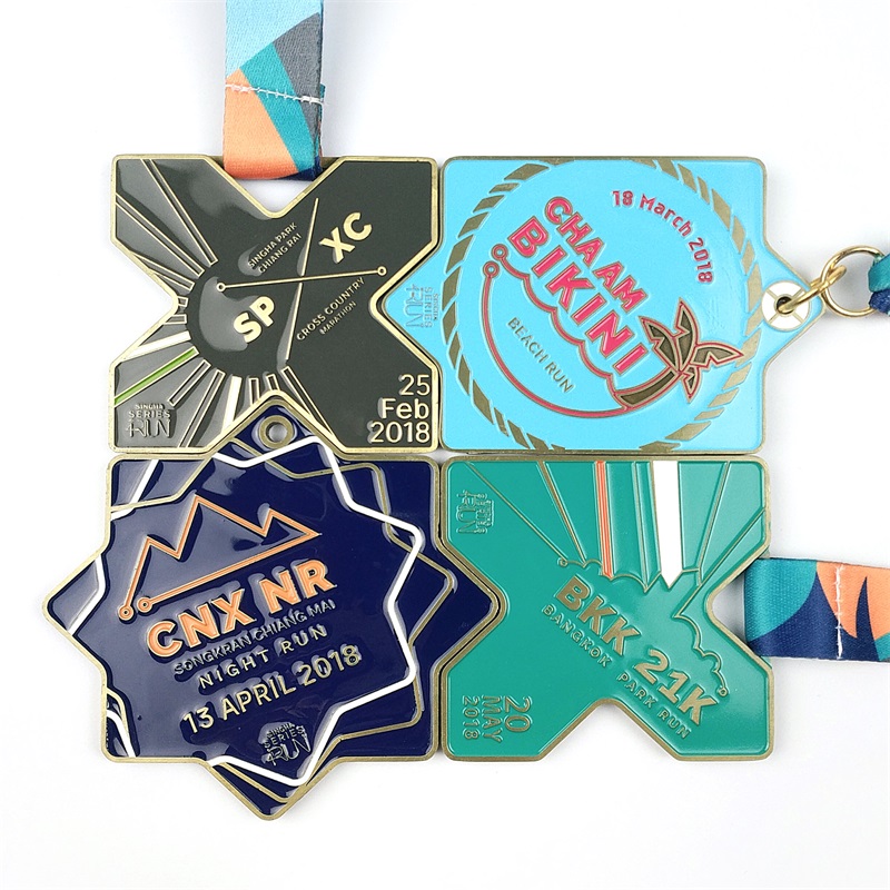 Награда марафона, работающая на индивидуальной металлической спортивной медаль, медаль заблокировать
