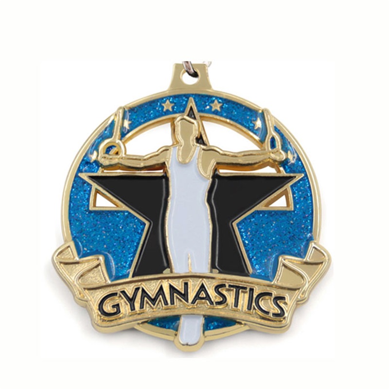 Цветные 3D -эмалевые медали гимнастика медали держатель медали подарок