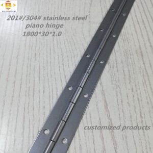 Индивидуальный длинный шарнир 201#304#толщина 1,0 мм из нержавеющей стали толстой фортепианной шарнир.