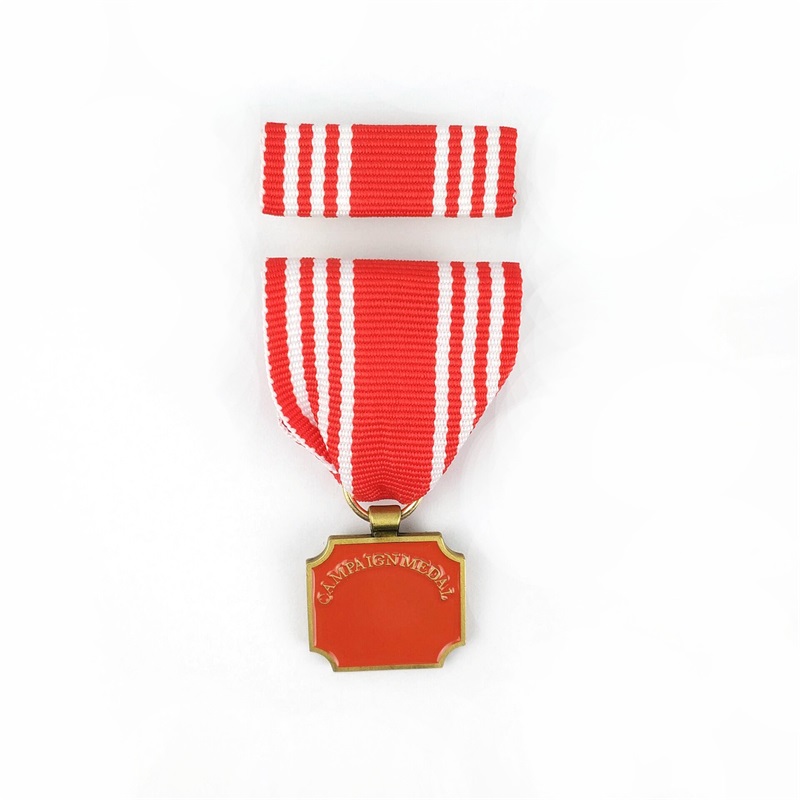Твердый эмалевой штифт медальон лиц из металлического знака 3D -медали активности и награды почетным медалями с короткой лентой