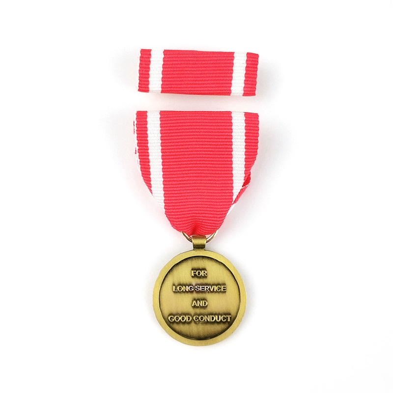 Твердый эмалевой штифт медальон лиц из металлического знака 3D -медали активности и награды почетным медалями с короткой лентой