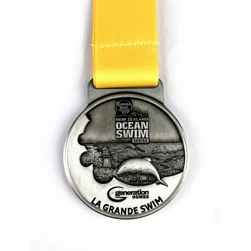 Медали конкурса плавания сувенир цинк сплав Официальный спортивный матч Медаль наград