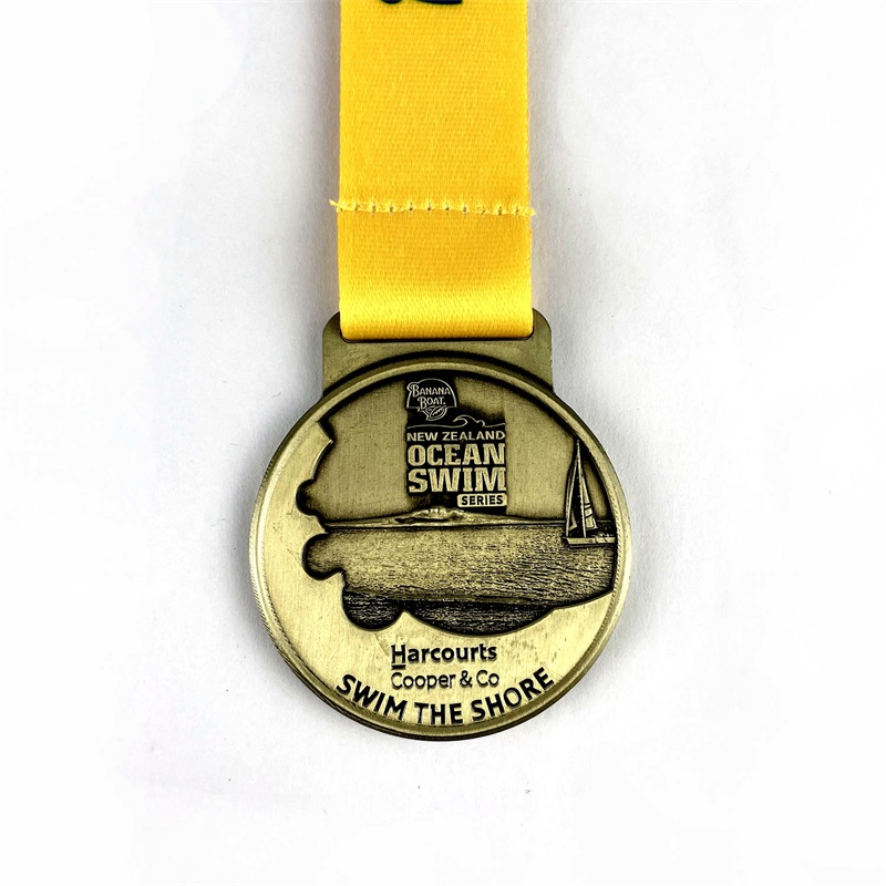 Медали конкурса плавания сувенир цинк сплав Официальный спортивный матч Медаль наград