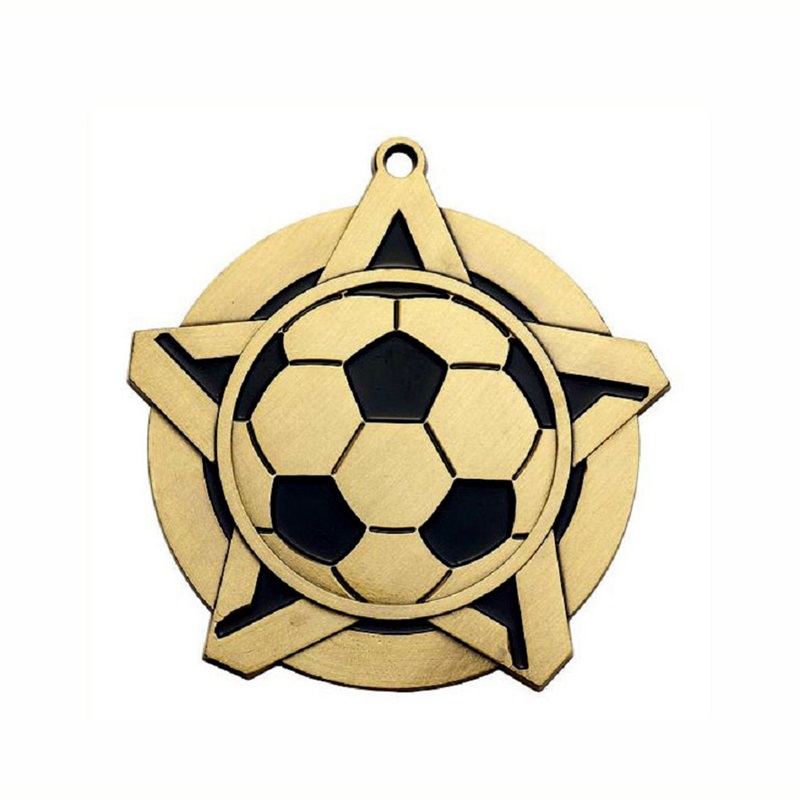 GAG Design Metal 3D логотип Футбольный футбольный гонка спортивные золотые награды фабрика фабрики на заказ с лентой