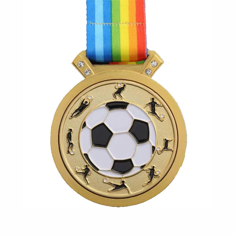 GAG Design Metal 3D логотип Футбольный футбольный гонка спортивные золотые награды фабрика фабрики на заказ с лентой