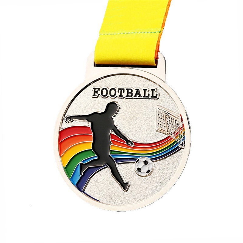 Пользовательские футбольные золотые 3D -медали футбол. Головать металлические марафонские спортивные медаль с лентой