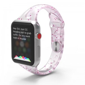 Блеск силиконового браслета силиконовый ремешок часовой лента