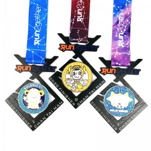 Индивидуальная марафонская полумарафонская спортивная медаль оптовая круглая форма