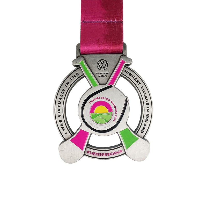 Пользовательская сублимация металлическая гоночная медаль чемпионата вырезать металлические медали