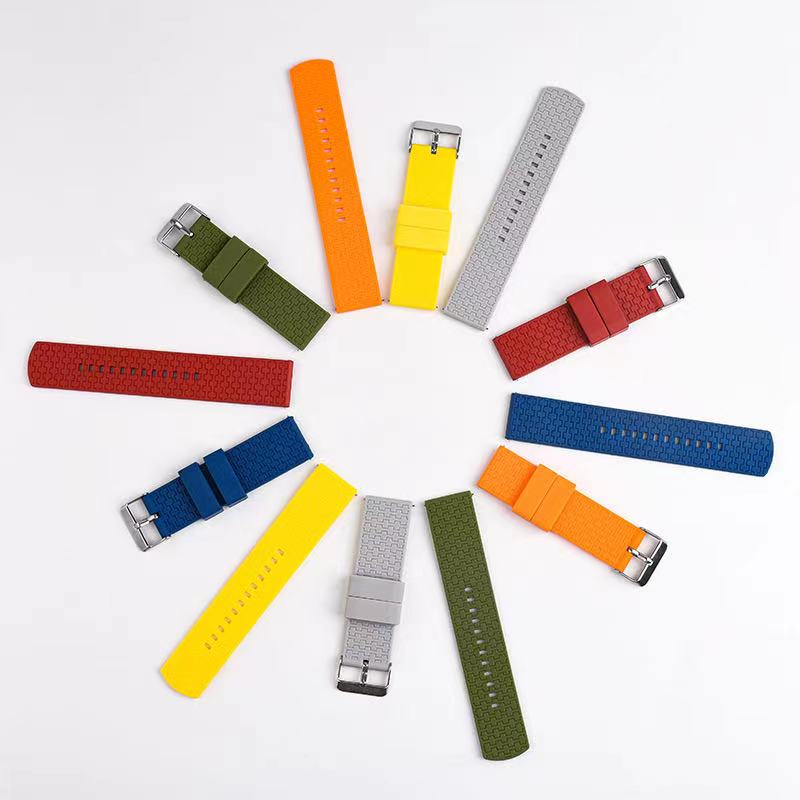 Многоцветные силиконовые часы браслет флуоруббер
