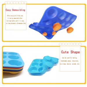 Непримененная силиконовая сковорода - плесени для кексов и кексов, силиконовые формы для выпечки, формы для пончиков в 12 лунок дл...