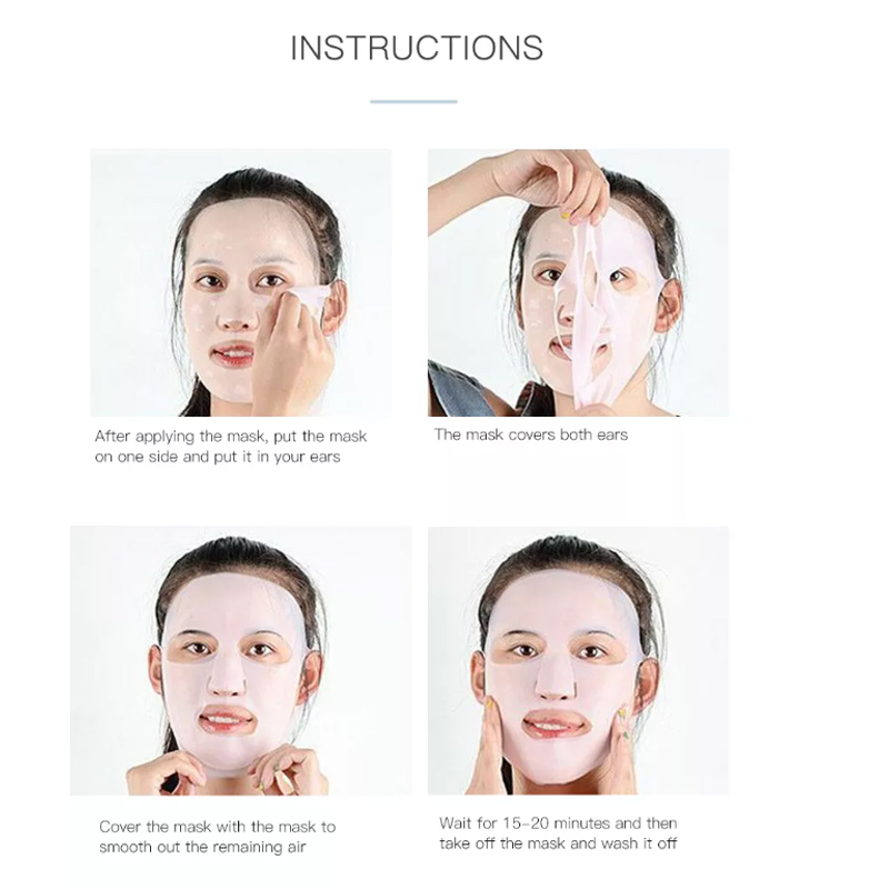 Постоянная используемая силиконовая маска маска маска кровь Силиконовая маска кожи многоразовая увлажняющая лицевая силиконовая маска против