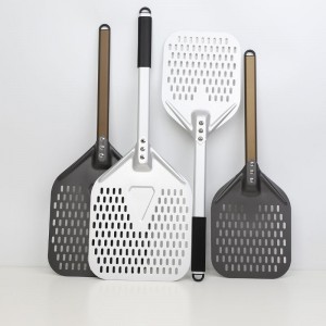 Съемная алюминиевая ручка анодированная 8 -дюймовая 10 -дюймовая перфорированная алюминиевая пицца пицца пицца лопата пиццы пицц...