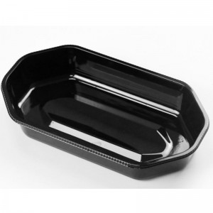 Красочный фруктовый лоток без крышки 225*120*40 мм hgf-2313 прозрачный/черный