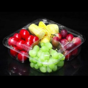 Четыре-compartment Fresh-cut Fruits Box Box 290*195*75 мм HJ-04L