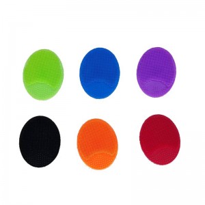 Силиконовая очищающая щетка для лица, силиконовая овальная очищающая щетка для лиц, мягкая силиконовая очищающая лицевая щетка, ...