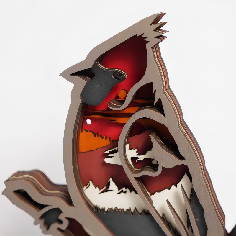 3D деревянные украшения птиц животных