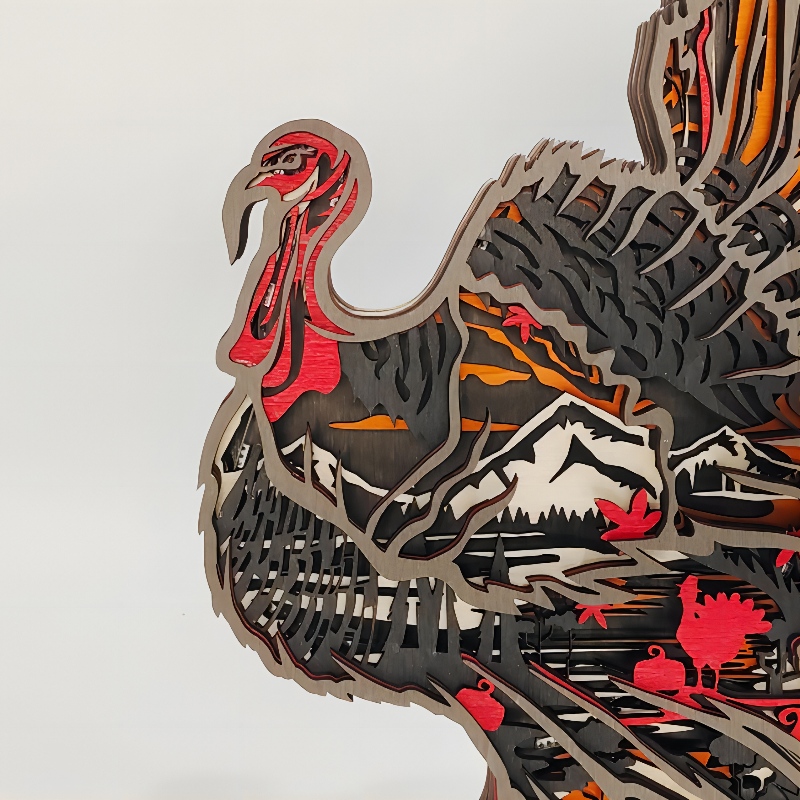 3D деревянный фламинго артефакт