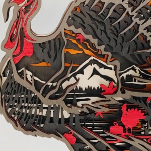 3D деревянный фламинго артефакт