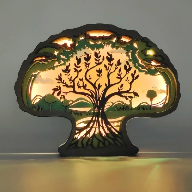 3D деревянные украшения для деревьев