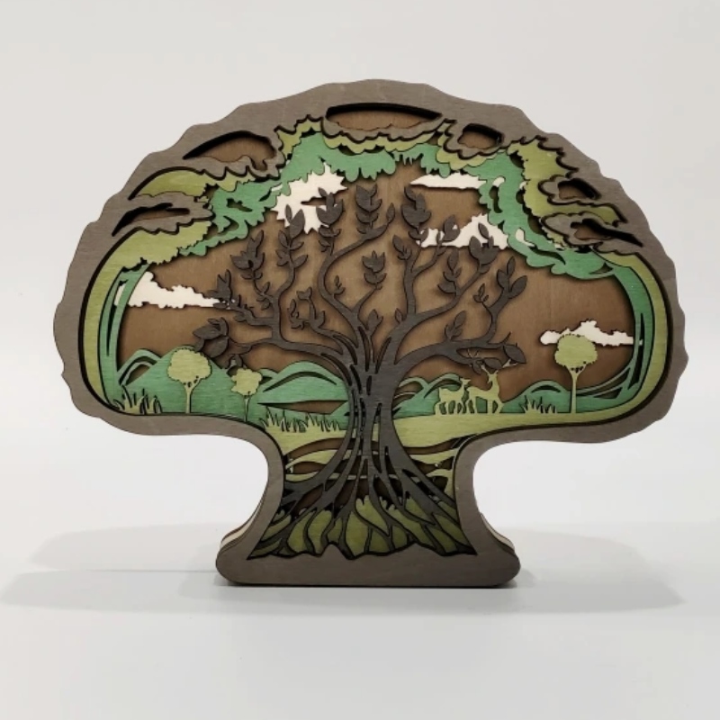 3D деревянные украшения для деревьев