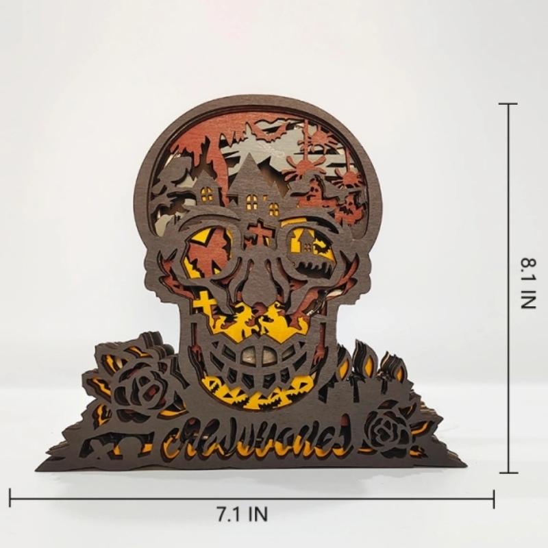 3D -скелет деревянный ремесленный украшение
