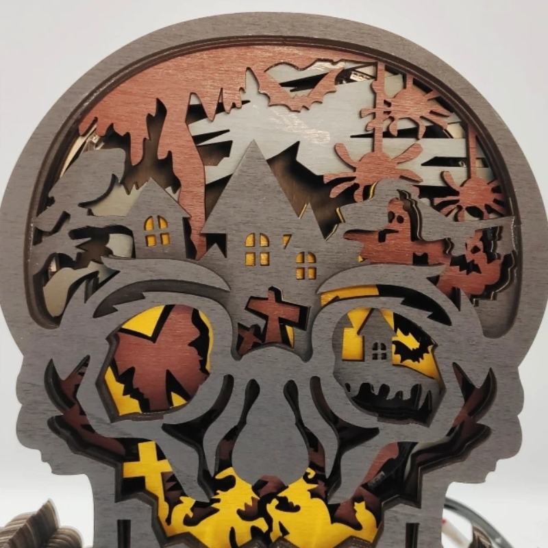 3D -скелет деревянный ремесленный украшение