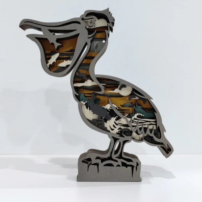 3D деревянные ремесленные украшения для птиц