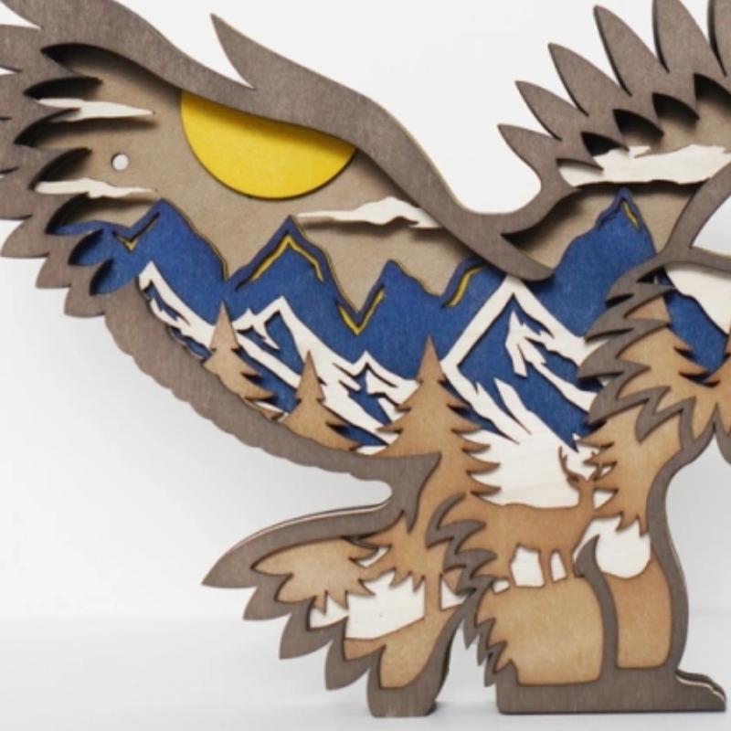 3D Eagle Wooden Craft