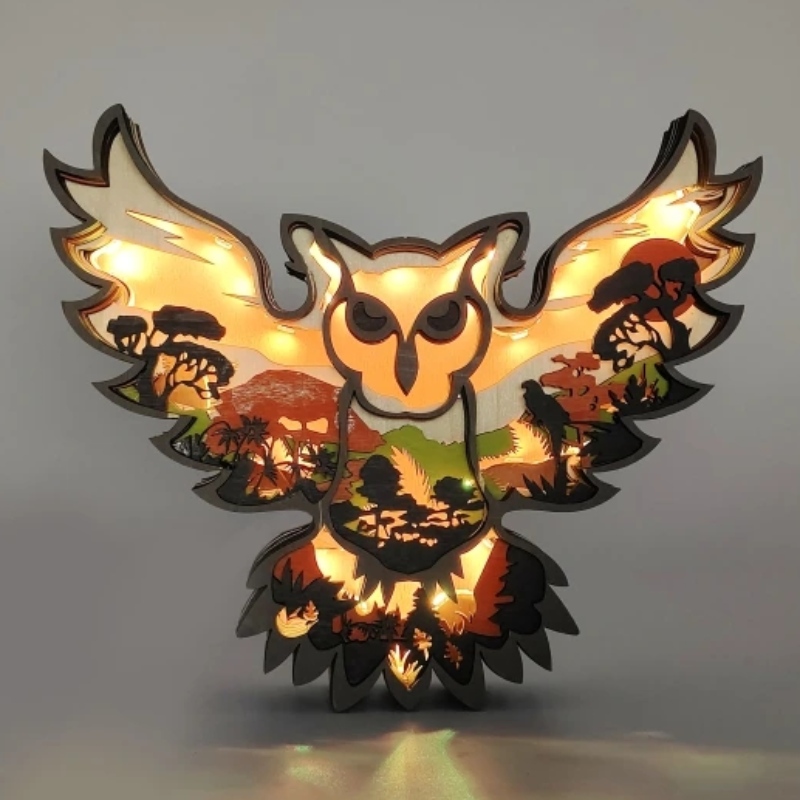 Деревянные украшения 3D Animal Owl