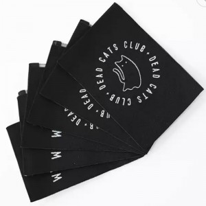 Метка одежды на заказ, ткань текстильной ткани