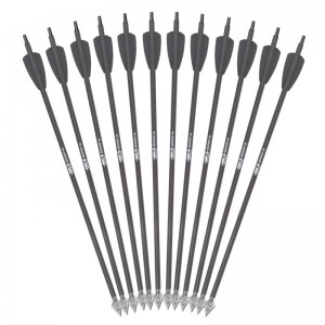 15 дюймов ID6,2 мм болтов стрелка с 2 дюймами черного лопата для арбалета RX