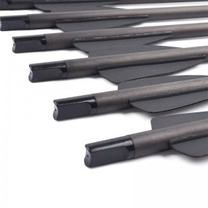 15 дюймов ID6,2 мм болтов стрелка с 2 дюймами черного лопата для арбалета RX