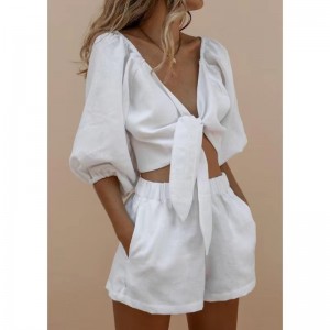 Женщины зашнуруют топ&Shorts