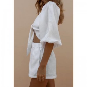 Женщины зашнуруют топ&Shorts