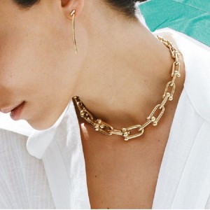 Колье с толстым цепным ожерелье женская Европа и США.