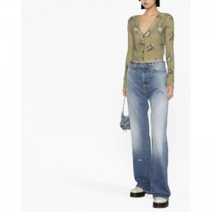 Оптовая модная дизайнер -дизайнерский пуловер с длинным рукавом свитер