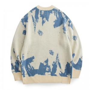 Высококачественный жаккардовый вязаный шерстяный свитер