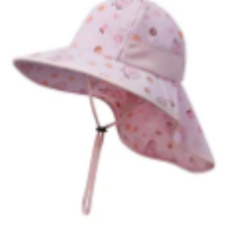 Пользовательская печатная хлопчатовая пляжная шляпа детская шляпа летние щиты ковша шляпы с струной
