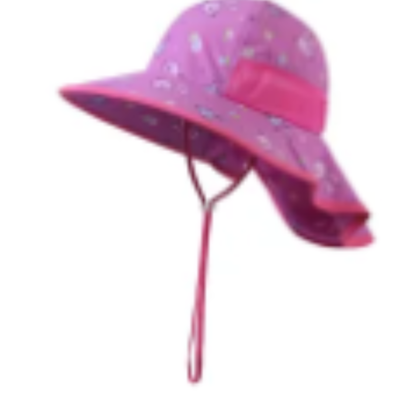 Пользовательская печатная хлопчатовая пляжная шляпа детская шляпа летние щиты ковша шляпы с струной