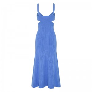 OEM Summer Holiday Party Sexy Cutout Taist Cross Effect Swaters повседневные сплошные вязаные мини -платья