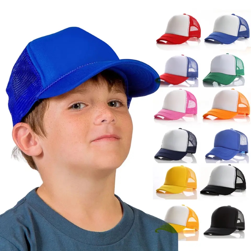 Оптовая регулируемая сетка Snapback Classic Unisex Youth One-Size Cap Compled Bill Poly-Foam Front Trucker Hat для детей