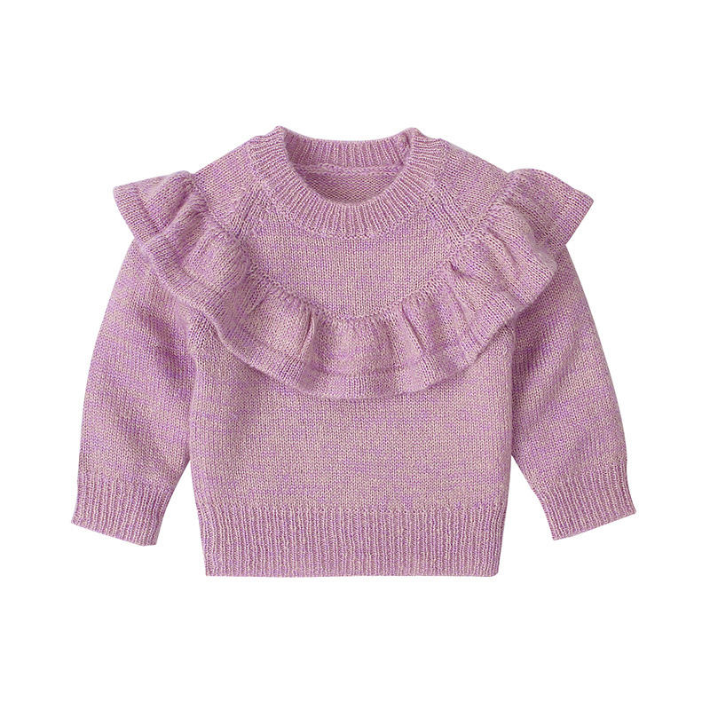 Детская одежда девочек с длинным рукавом вязаный свитер