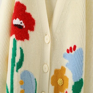 Дизайнерские женщины Swaters Custom Offive V-образное вязаная вышива