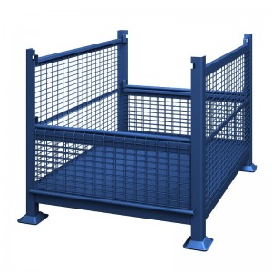Металлическая проволочная сетчатая сетчатая контейнер с половиной дверей - складные