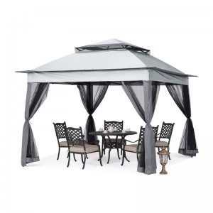 Садовые принадлежности Pergola Aluminum Outdoor Gazebo Outdoor Использование с комаройной сетью, серый