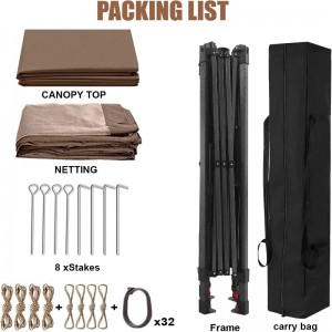 Садовые принадлежности Pergola Aluminum Outdoor Gazebo Outdoor Использование с комаройной сетью, шоколад