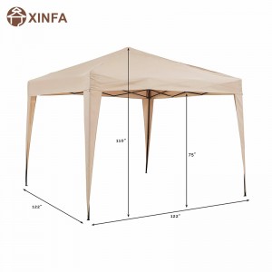 Crosley Furniture Hampton Complapsible Outdoor Gazebo, 10 \\\\ \'x 10 \\\\\' - tan