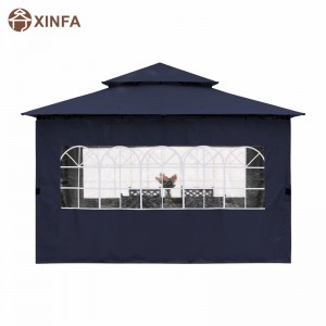 10\'x10 ’Outdoor Gazebo для внутреннего дворика с боковыми стенками церкви, синим
